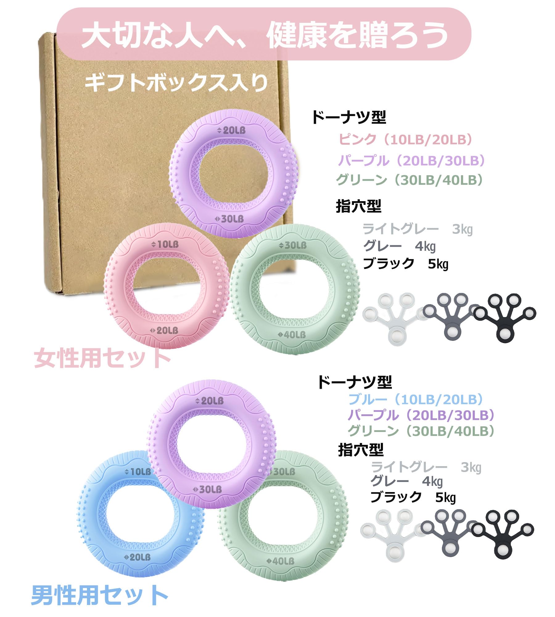 Amazon | xuanli 握力 トレーニング ハンドグリップ 指 筋トレ